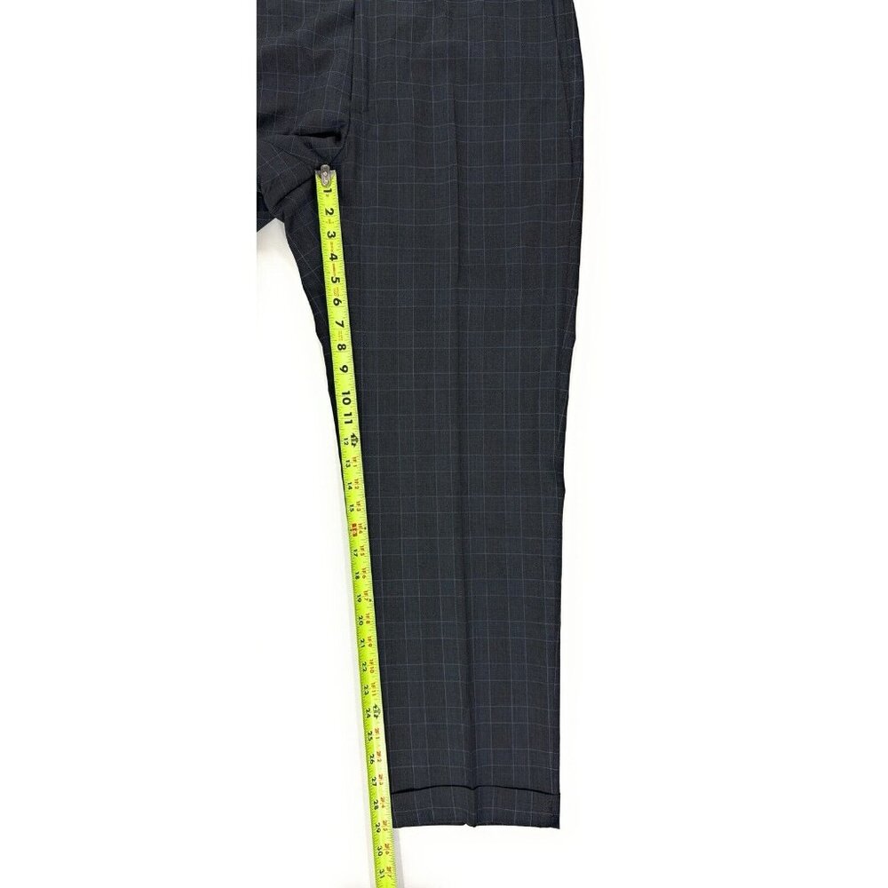 Zanella Parker Wool Dress Pants Mens Size 38x29 Slacks Trousers Gray Blue Cuffed - Picture 11 of 12